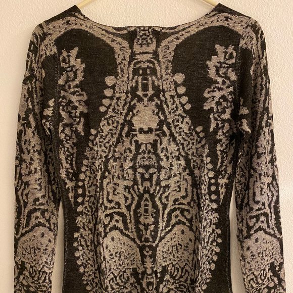 Beulah Ladies Dark & Light Gray Textured Long Sleeve Blouse - Small & Medium - Picture 5 of 10